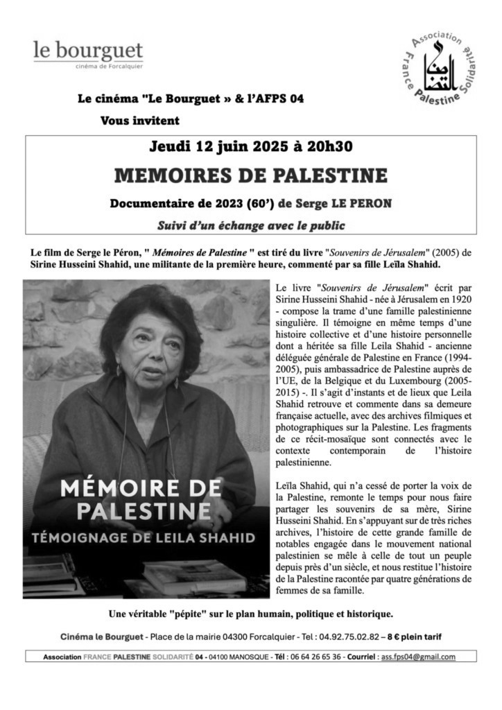memoire de Palestine